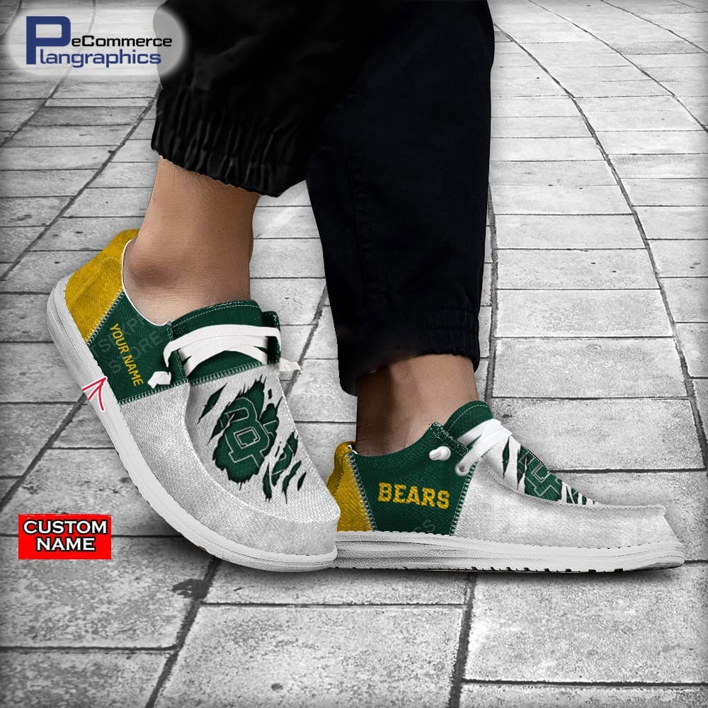 Baylor Bears H-D-Schuhe mit individuellem Namen