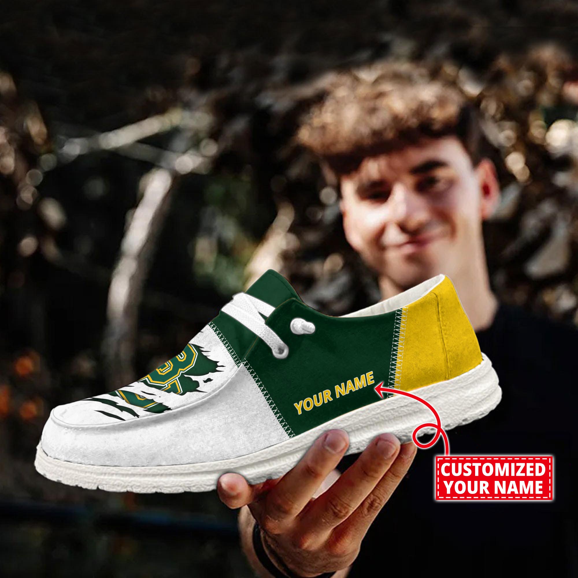 Baylor Bears personalisierte H-D-Sportschuhe – individuelles Namensdesign
