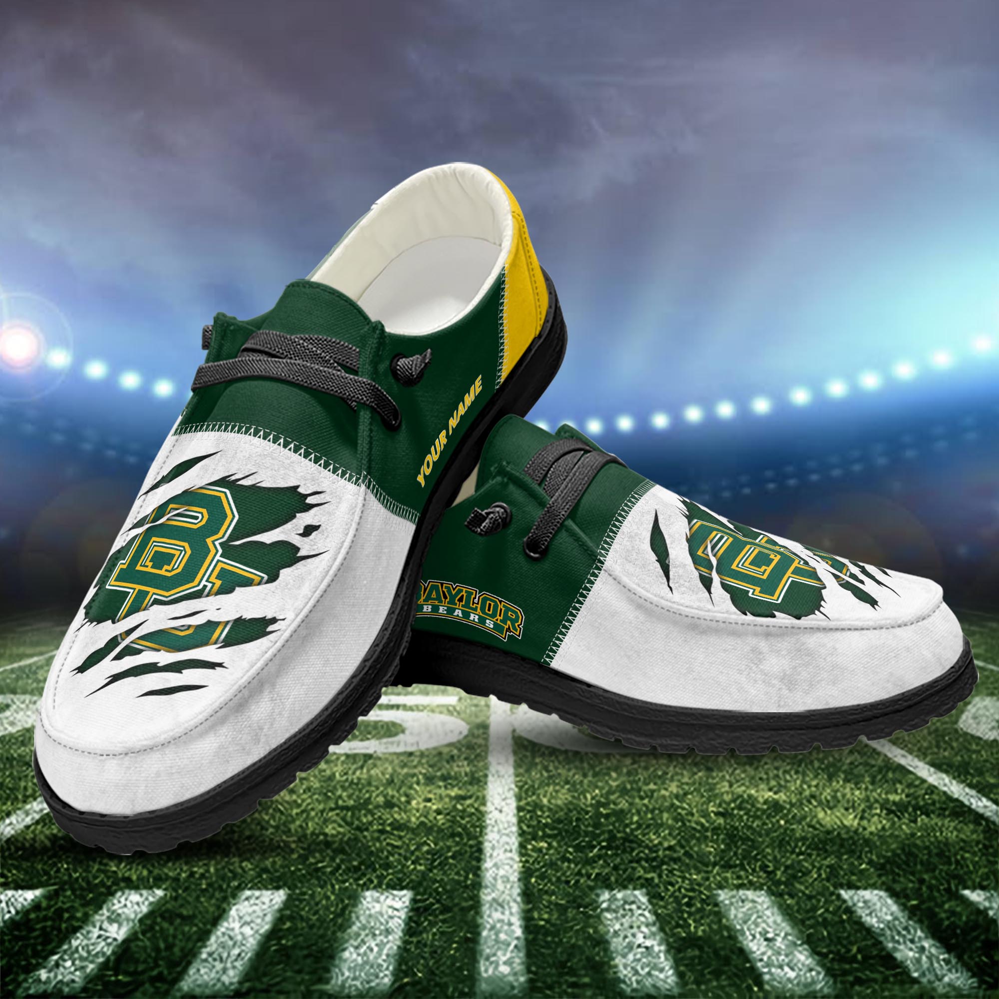 Baylor Bears personalisierte H-D-Sportschuhe – individuelles Namensdesign