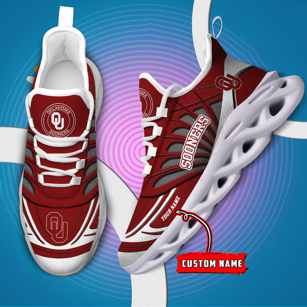 Benutzerdefinierte Name 10 Oklahoma Sooners personalisierte Max Schuhe DS001