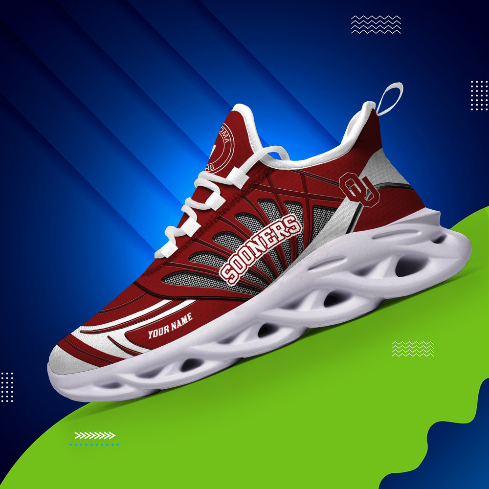 Benutzerdefinierte Name 10 Oklahoma Sooners personalisierte Max Schuhe DS001