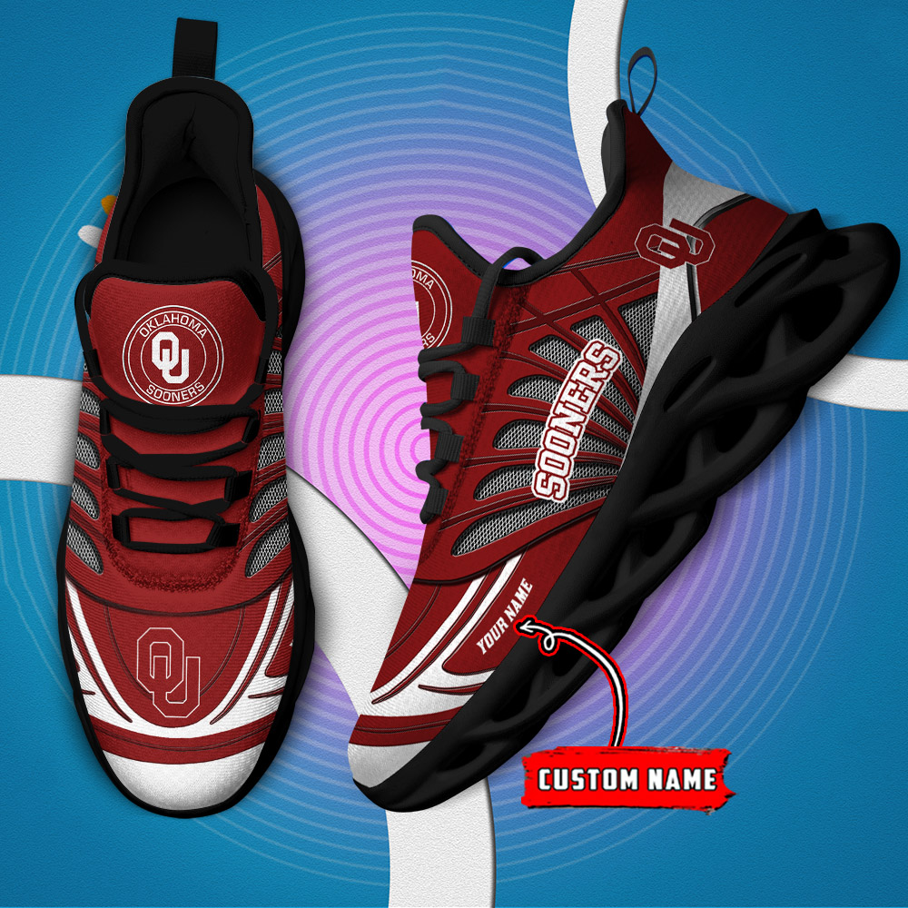 Benutzerdefinierte Name 10 Oklahoma Sooners personalisierte Max Schuhe DS001