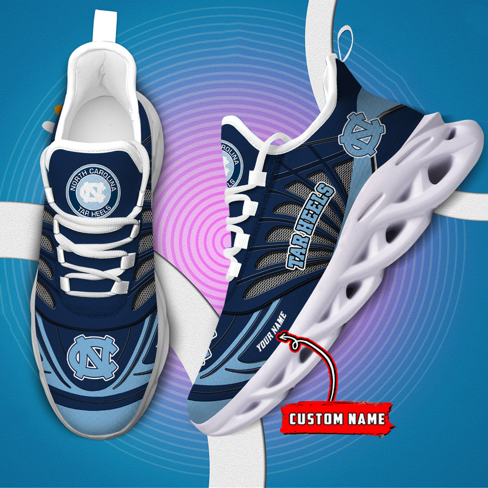 Benutzerdefinierte Name 20 North Carolina Tar Heels personalisierte Max Schuhe DS001