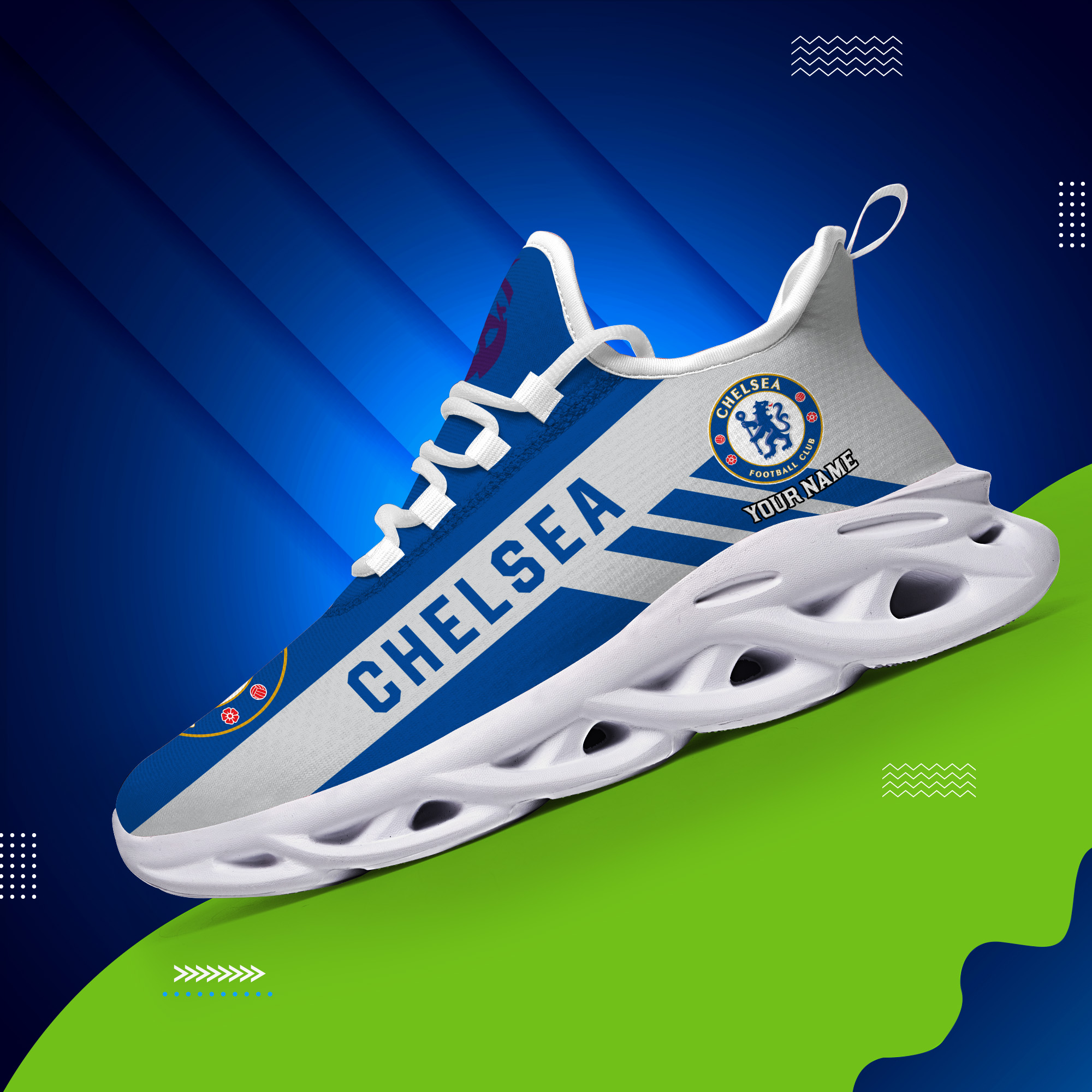 Benutzerdefinierte Name Chelsea personalisierte Max Schuhe DS006 EPL