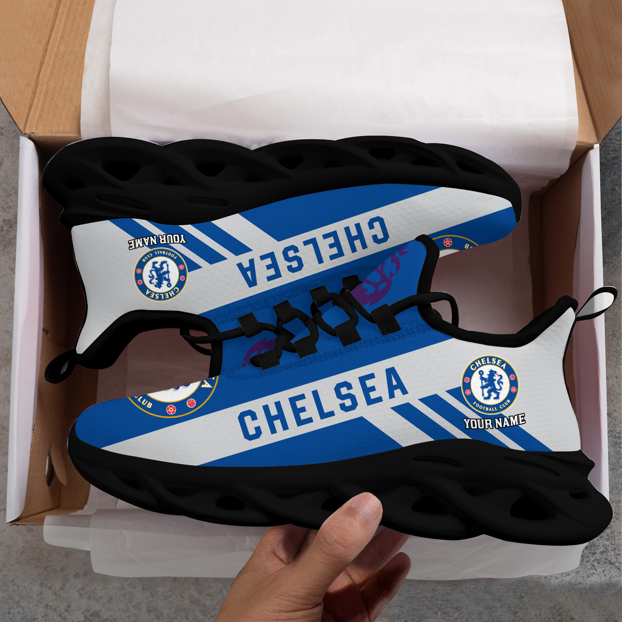 Benutzerdefinierte Name Chelsea personalisierte Max Schuhe DS006 EPL