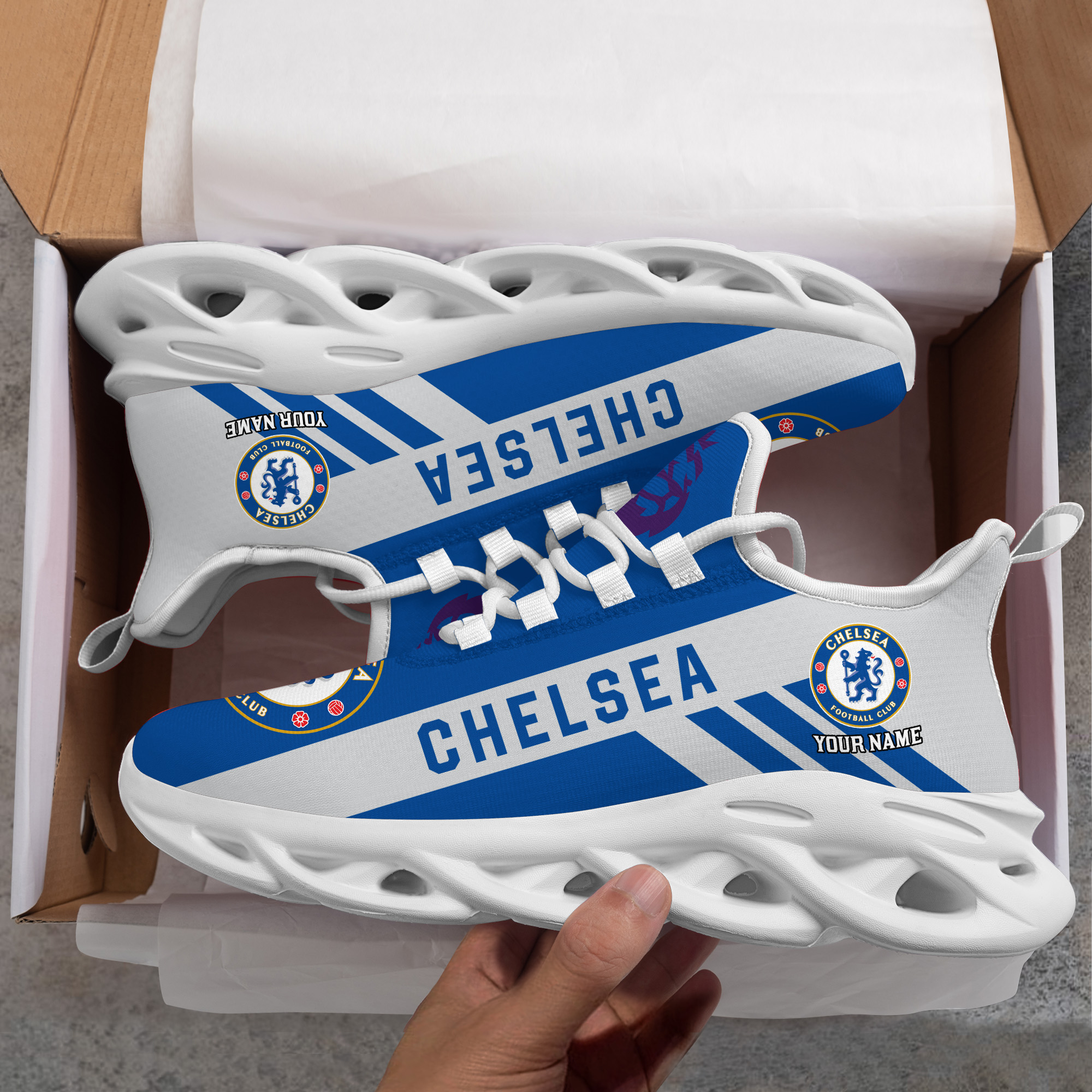 Benutzerdefinierte Name Chelsea personalisierte Max Schuhe DS006 EPL
