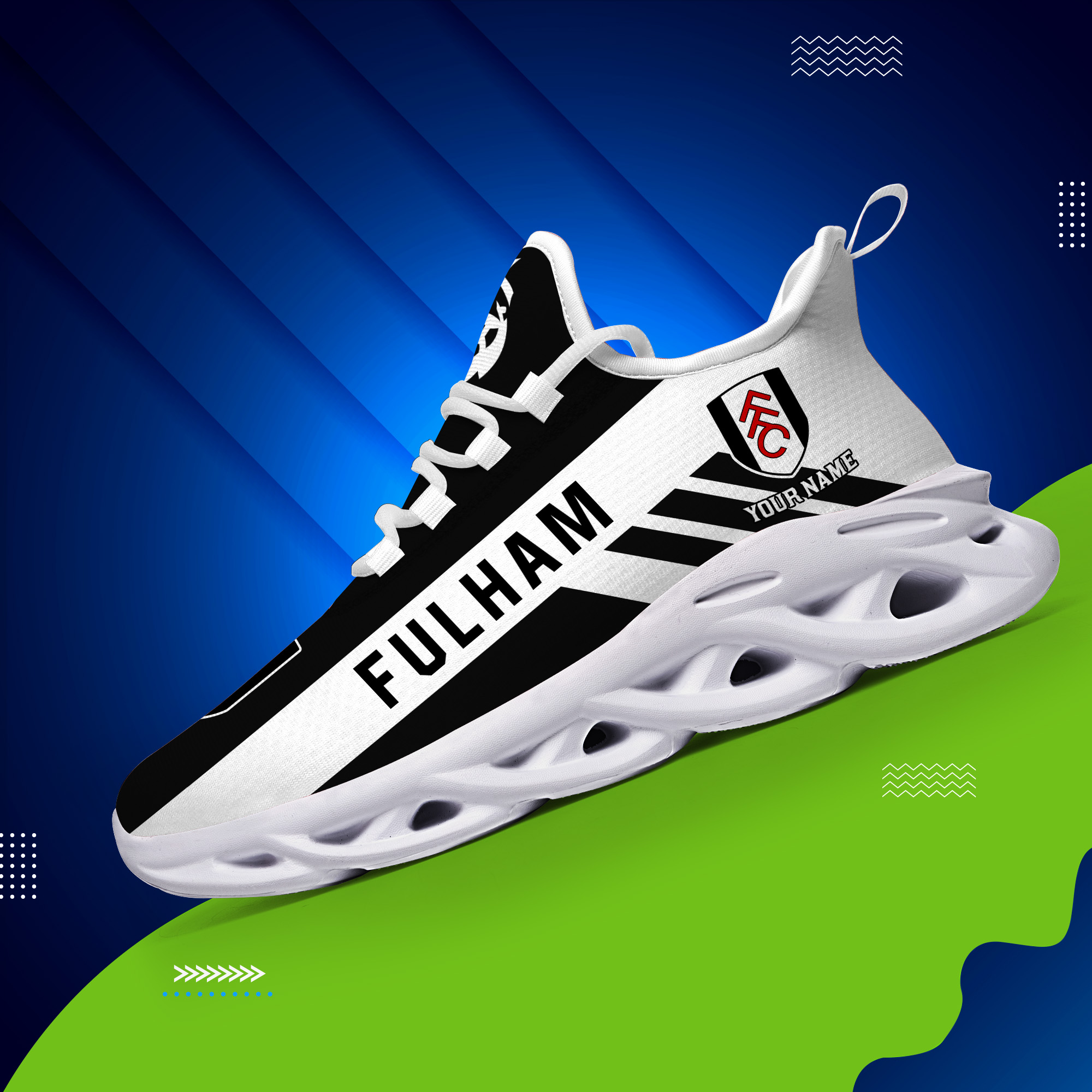 Benutzerdefinierte Name Fulham personalisierte Max Schuhe DS006 EPL