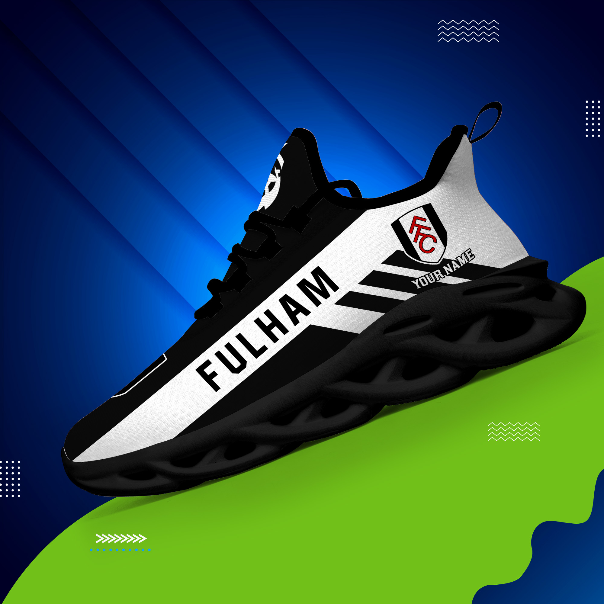 Benutzerdefinierte Name Fulham personalisierte Max Schuhe DS006 EPL