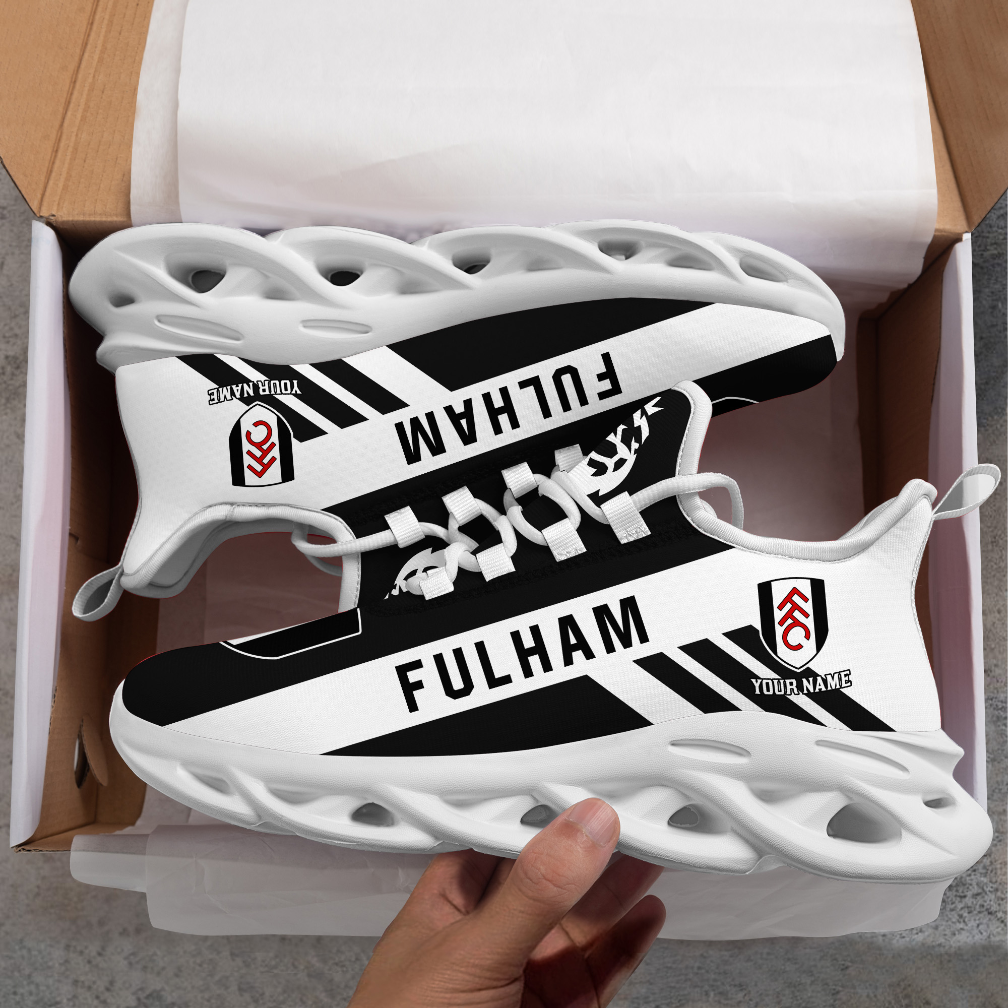 Benutzerdefinierte Name Fulham personalisierte Max Schuhe DS006 EPL