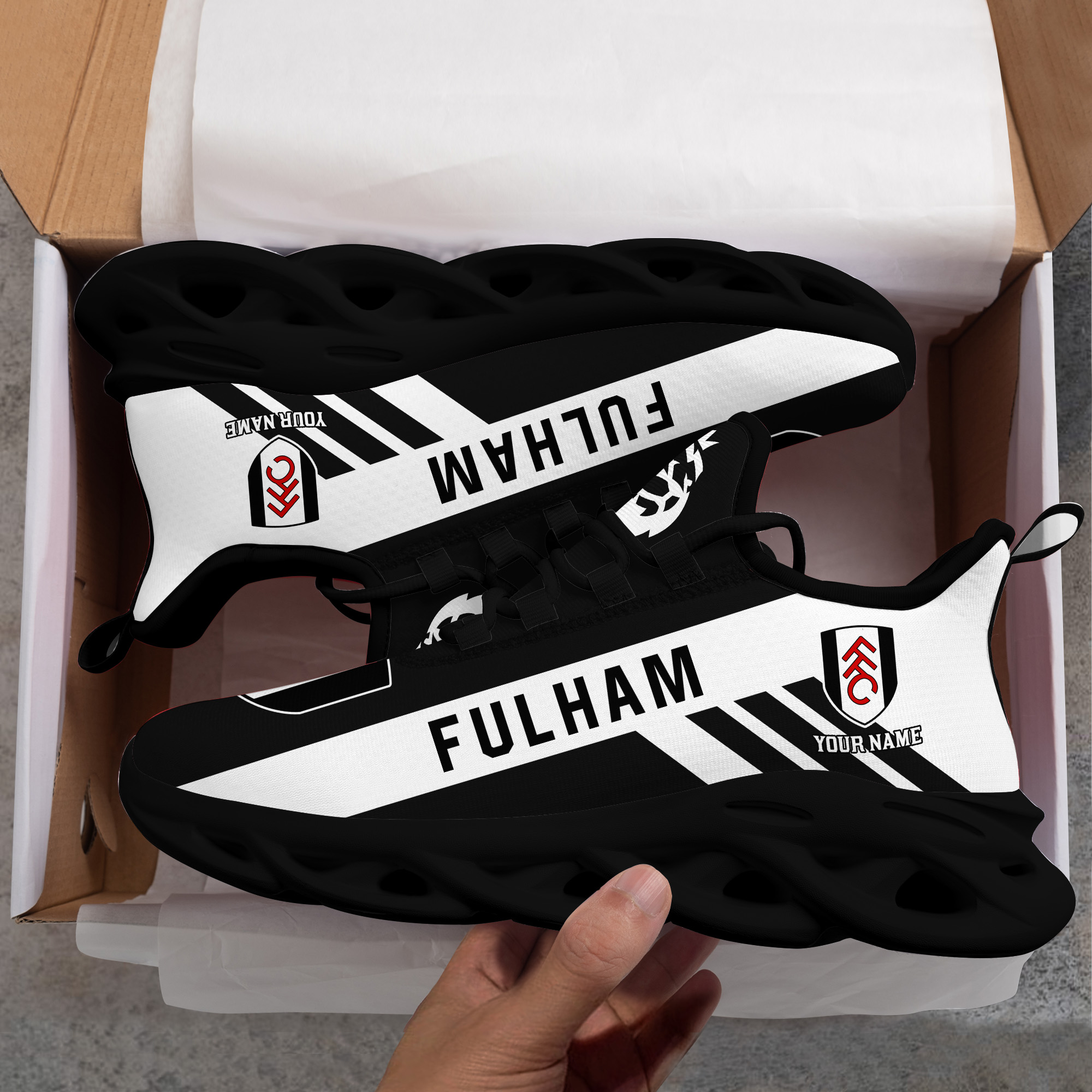 Benutzerdefinierte Name Fulham personalisierte Max Schuhe DS006 EPL