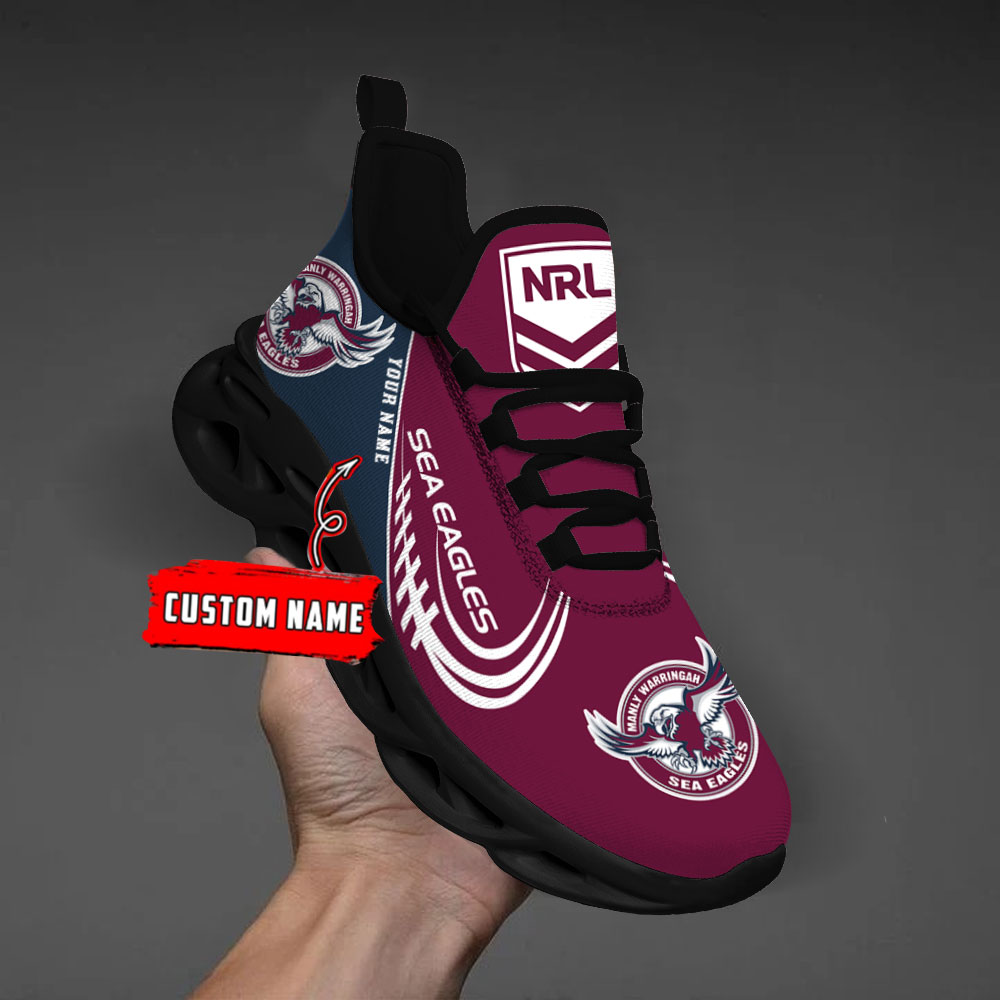 Benutzerdefinierte Name Manly Sea Eagles personalisierte Max Schuhe DS006