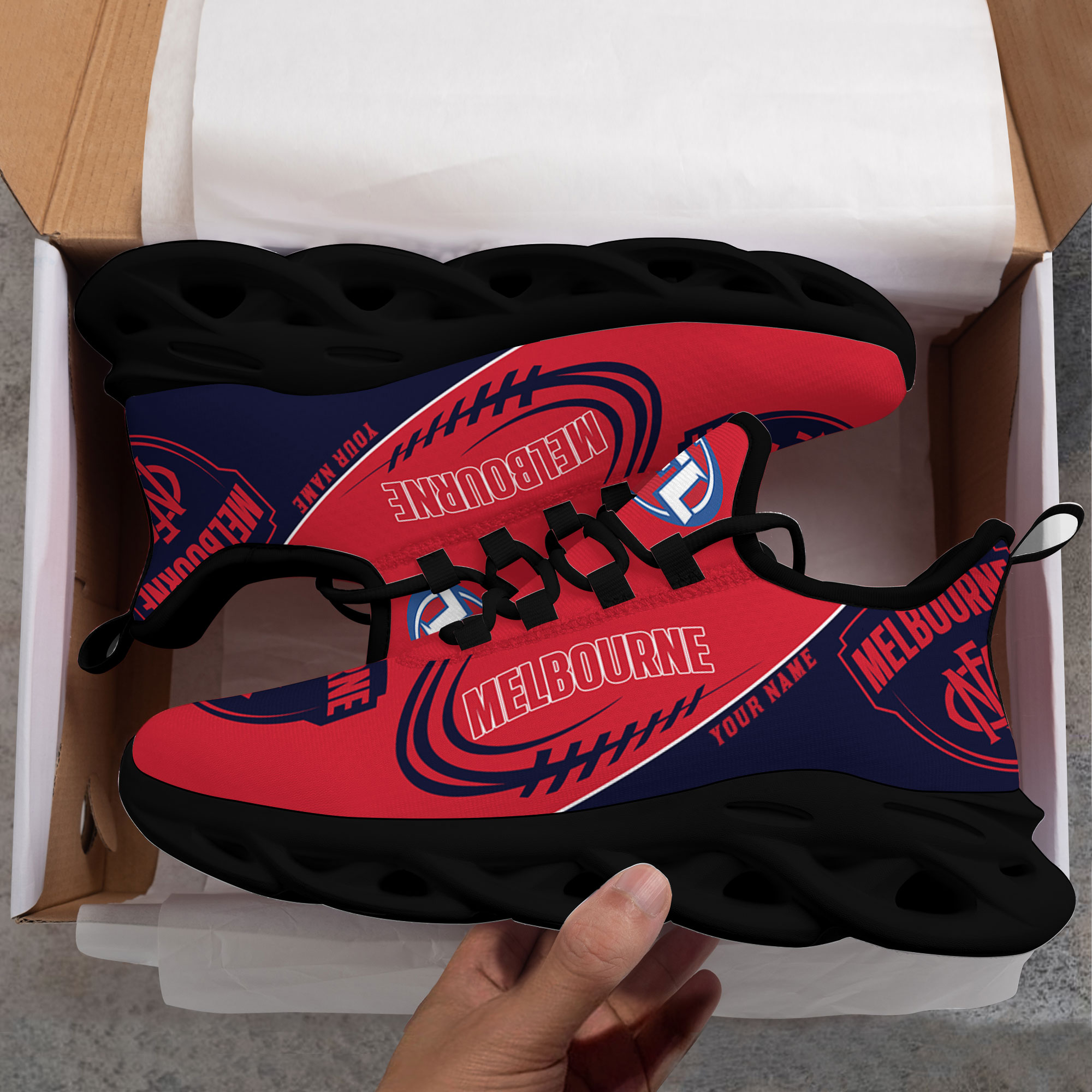 Benutzerdefinierte Name Melbourne Demons personalisierte Max Schuhe DS006
