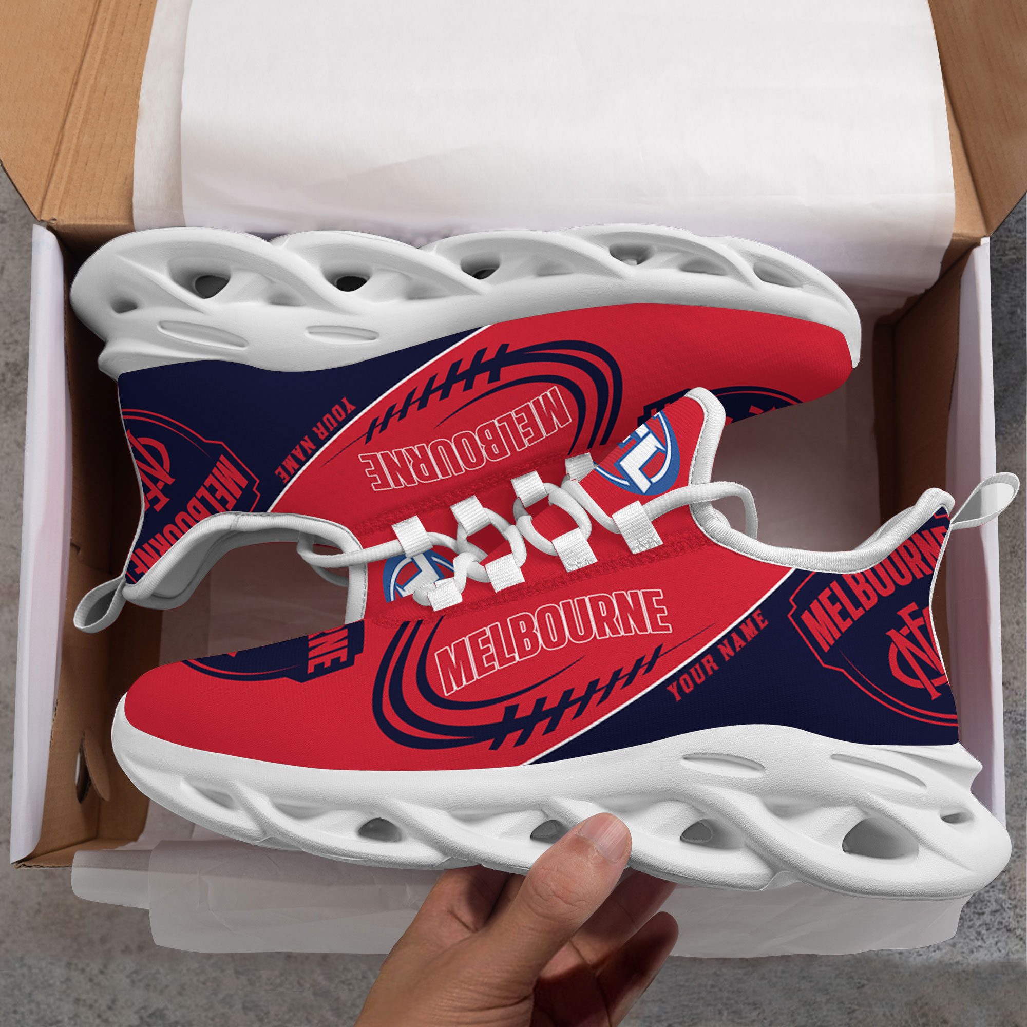 Benutzerdefinierte Name Melbourne Demons personalisierte Max Schuhe DS006