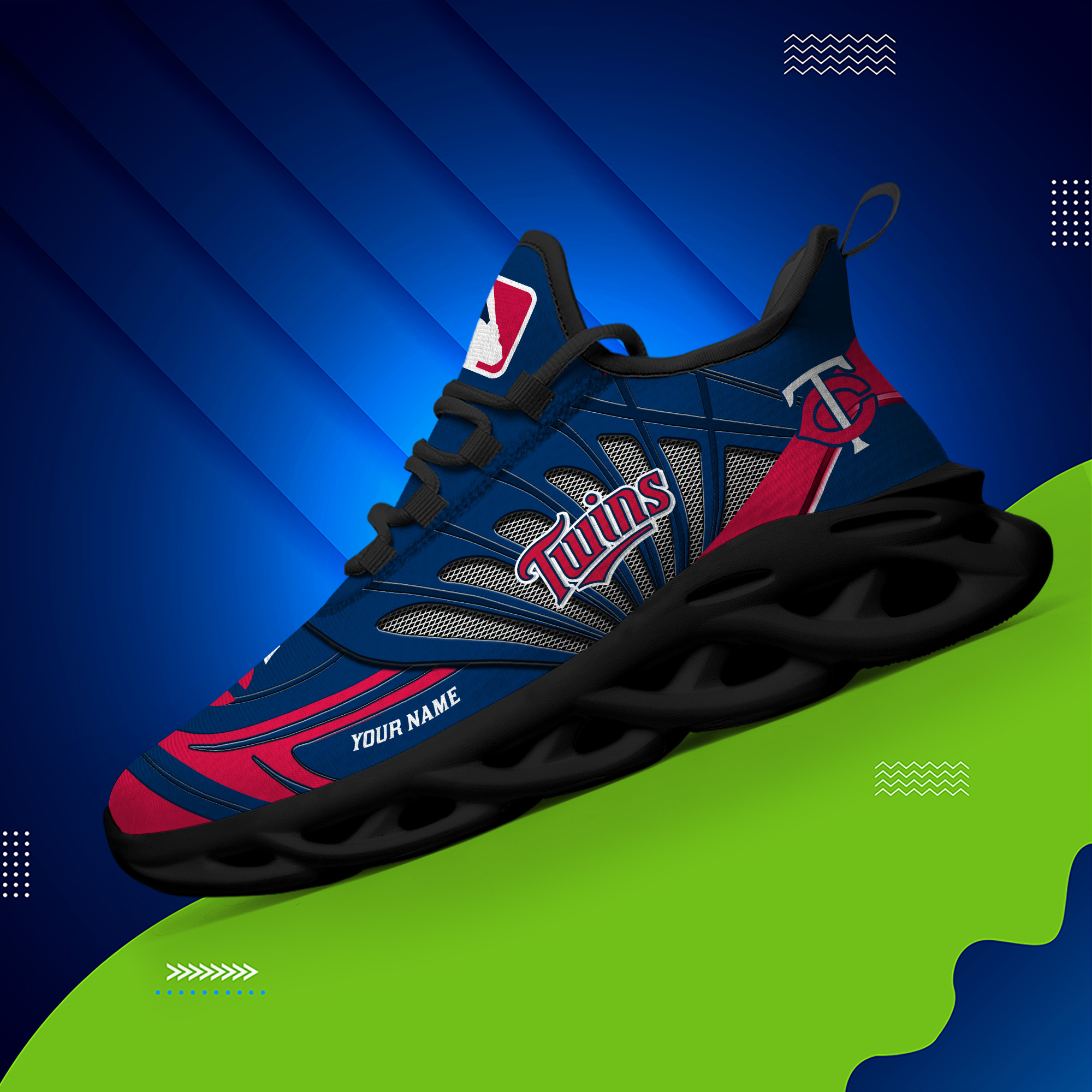 Benutzerdefinierte Name Minnesota Twins personalisierte Max Schuhe DS005
