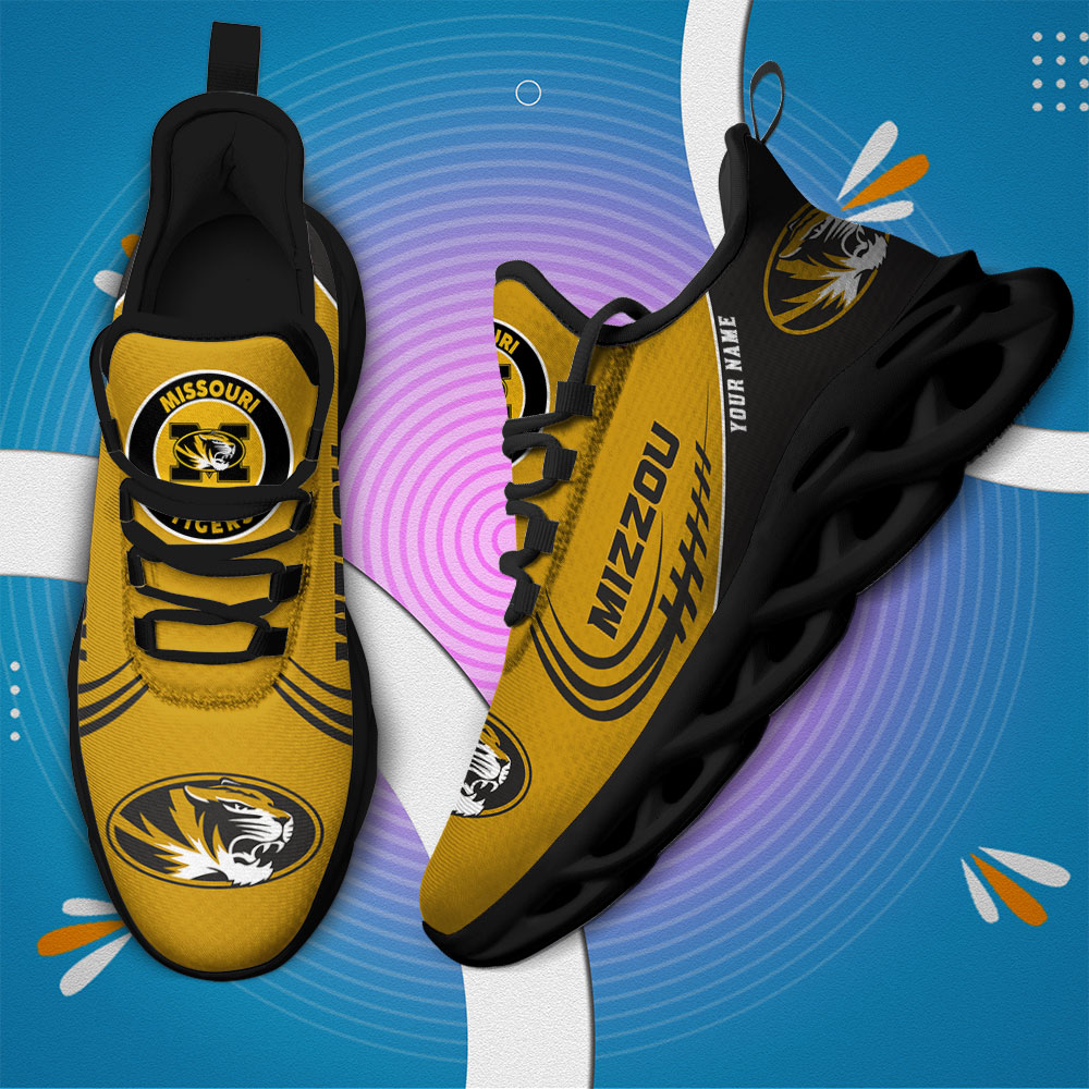 Benutzerdefinierte Name Missouri Tigers personalisierte Max Schuhe DS006