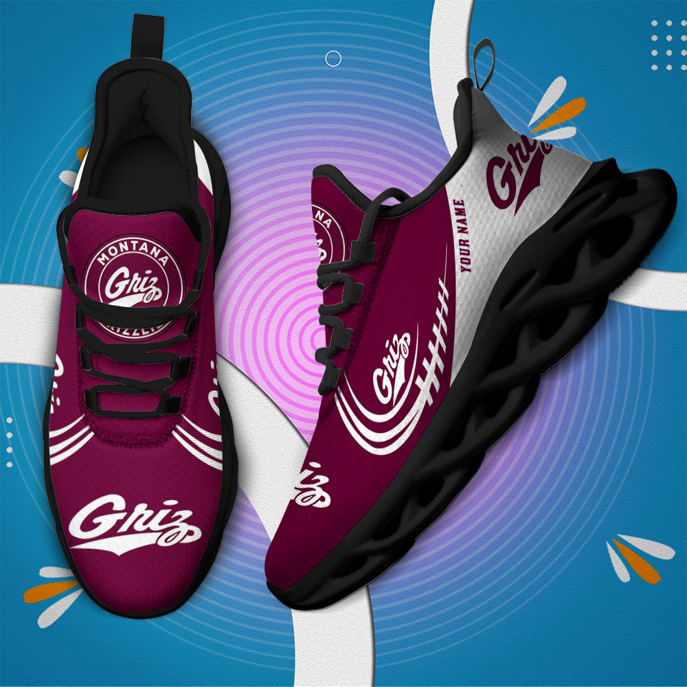 Benutzerdefinierte Name Montana Grizzlies personalisierte Max Schuhe DS006