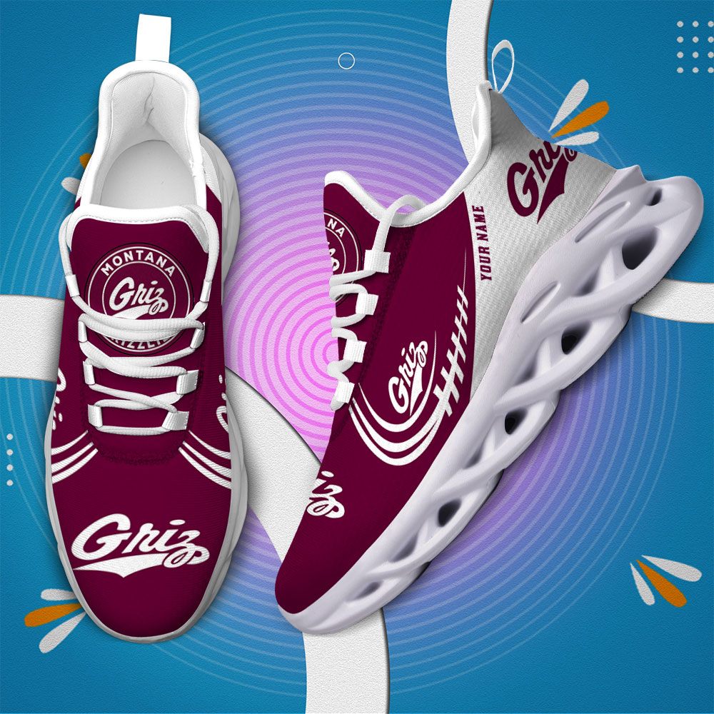 Benutzerdefinierte Name Montana Grizzlies personalisierte Max Schuhe DS006