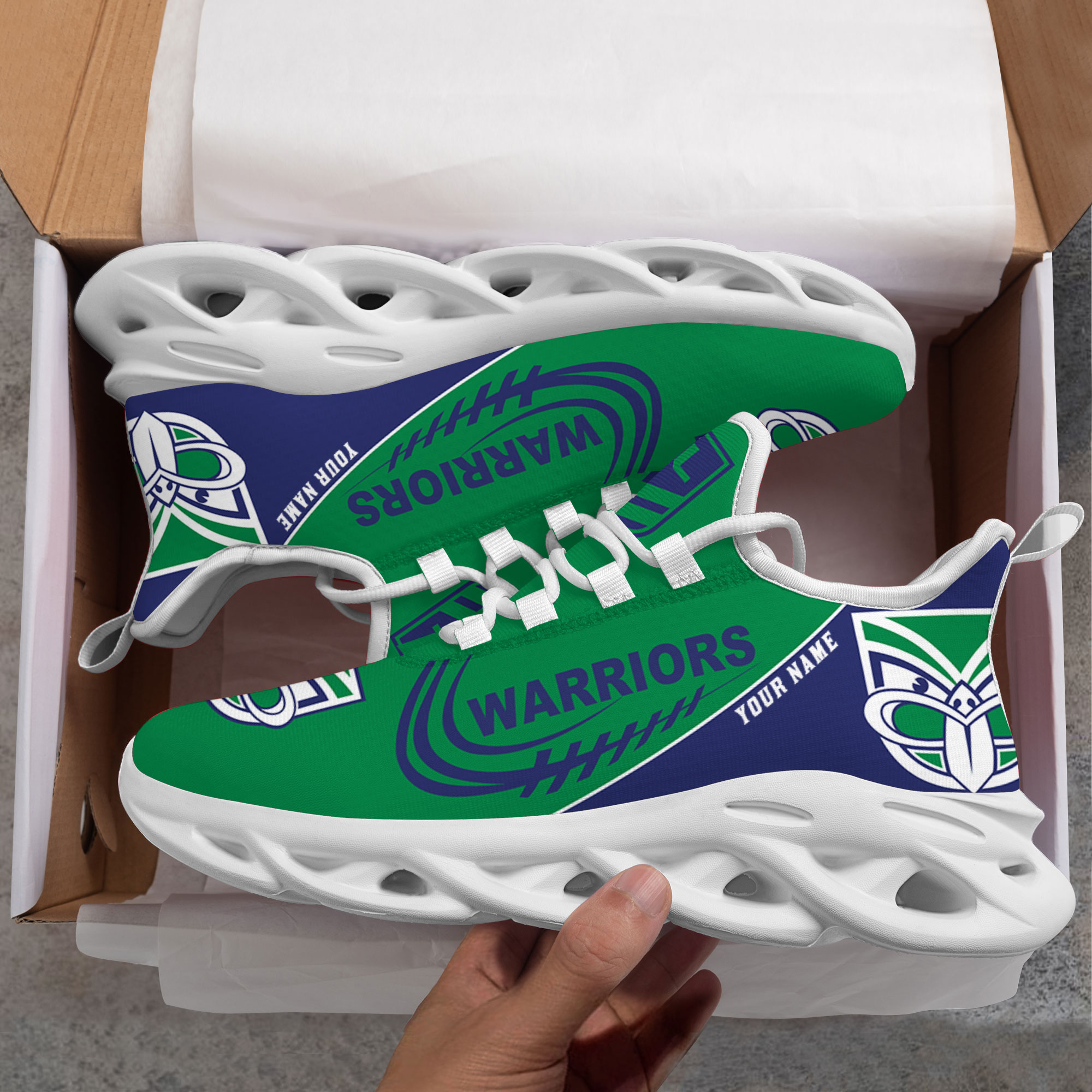 Benutzerdefinierte Name New Zealand Warriors personalisierte Max Schuhe DS006