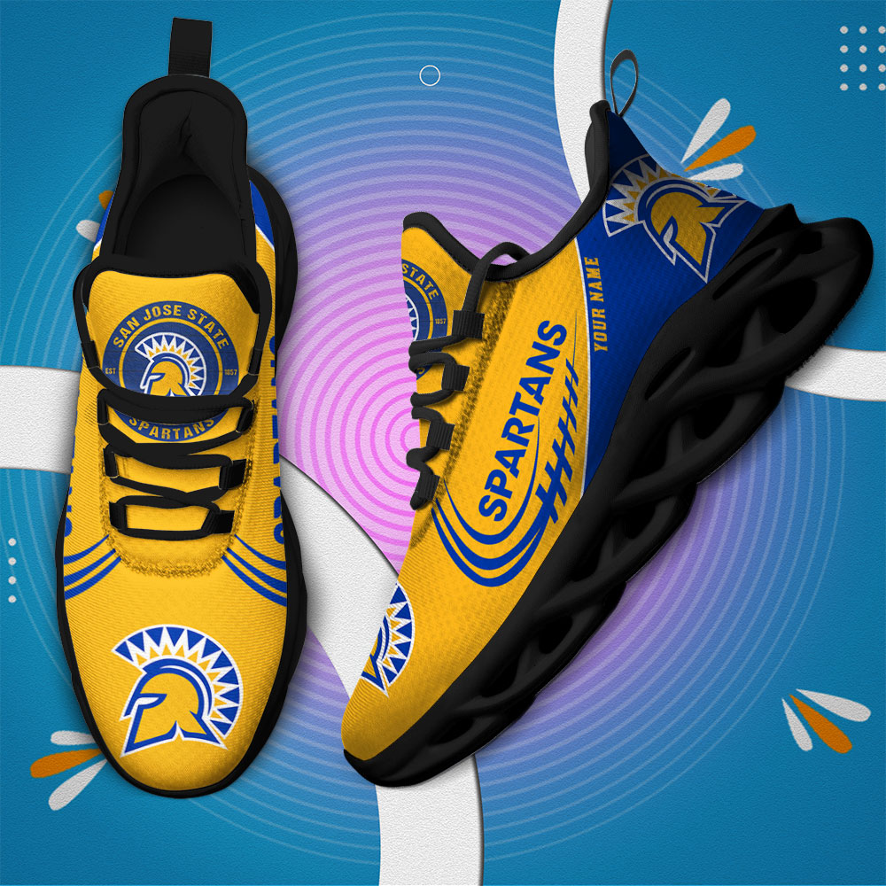 Benutzerdefinierte Name San Jose State Spartans personalisierte Max Schuhe DS006