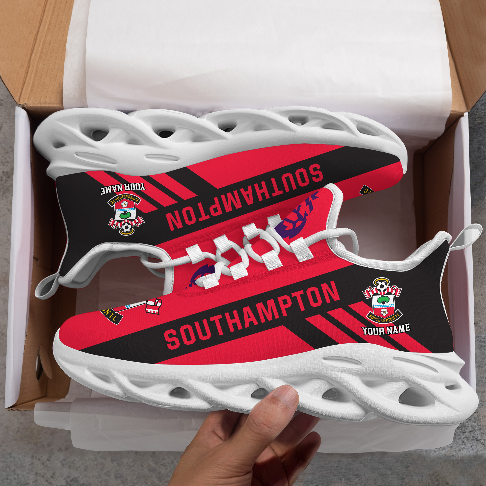 Benutzerdefinierte Name Southampton personalisierte Max Schuhe DS006 EPL