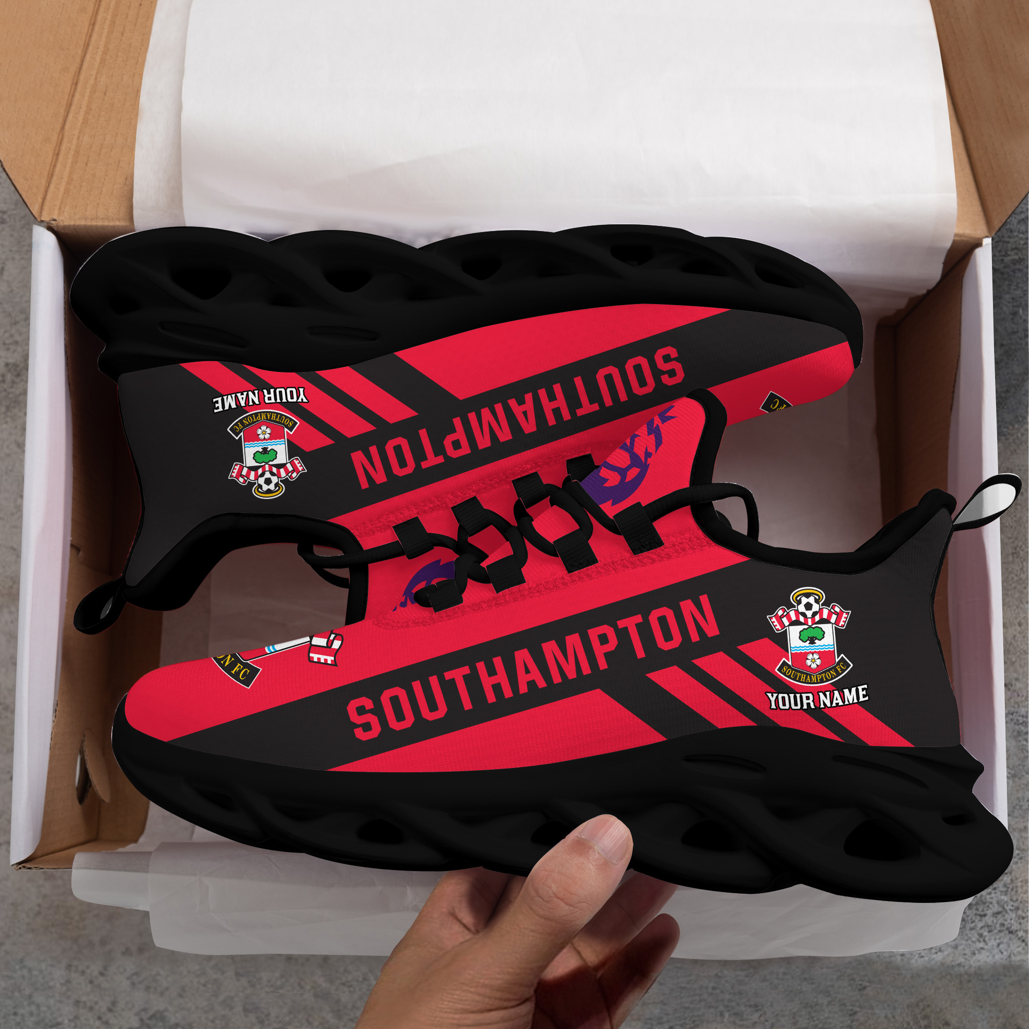 Benutzerdefinierte Name Southampton personalisierte Max Schuhe DS006 EPL