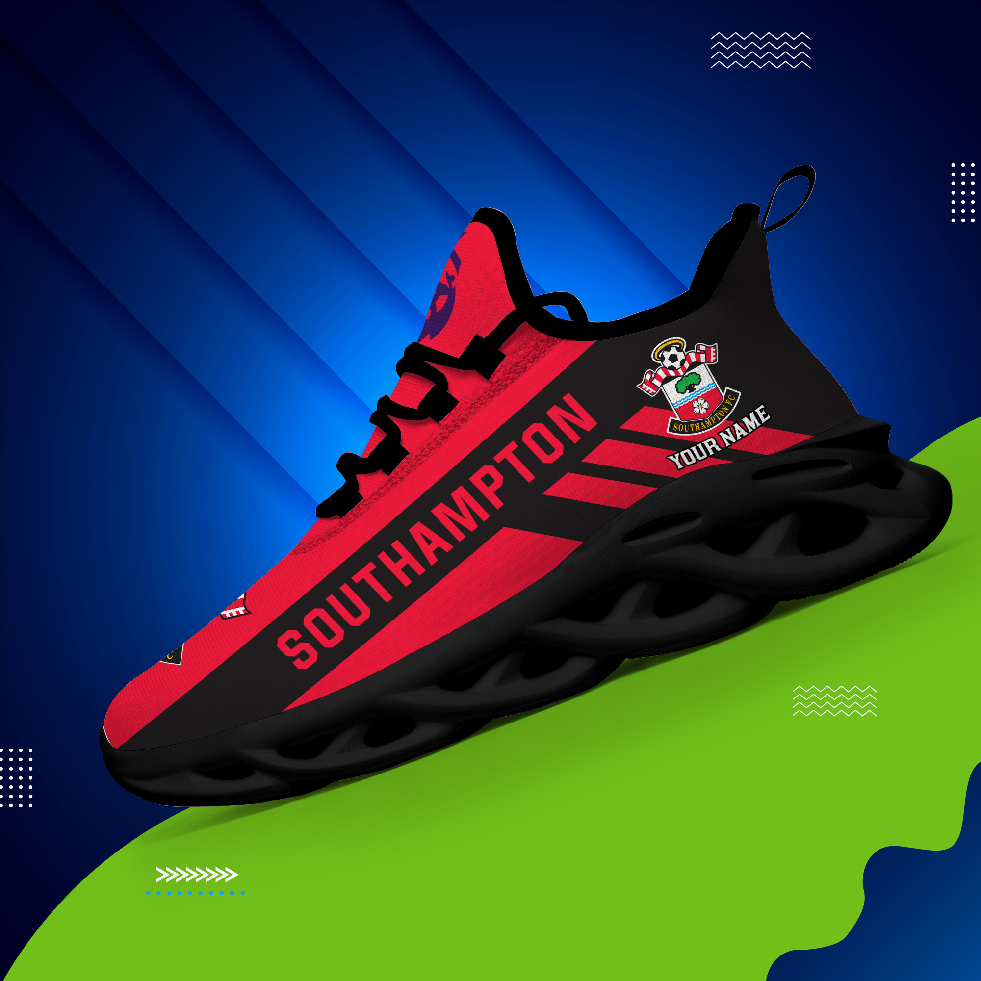 Benutzerdefinierte Name Southampton personalisierte Max Schuhe DS006 EPL