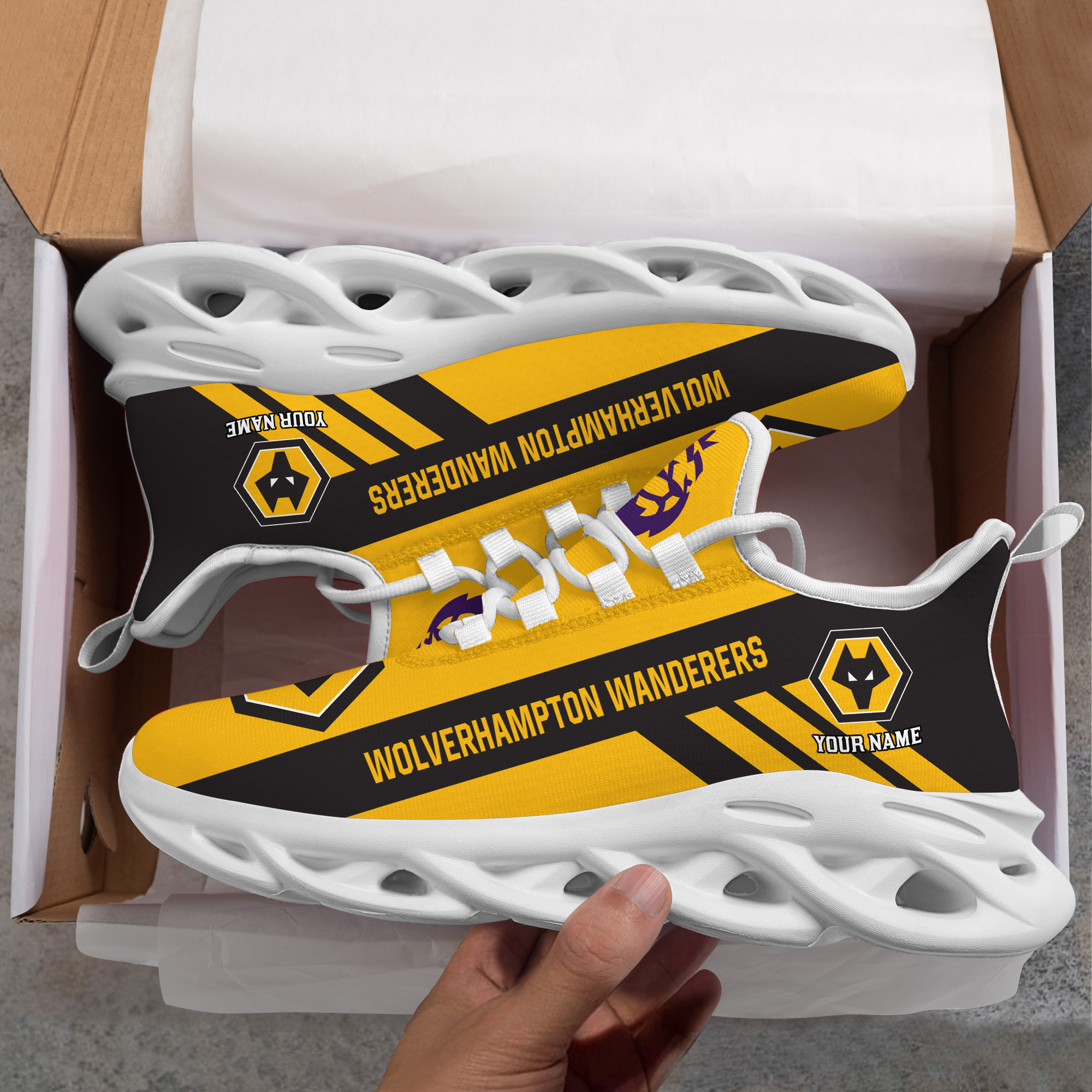 Benutzerdefinierte Name Wolverhampton personalisierte Max Schuhe DS006 EPL