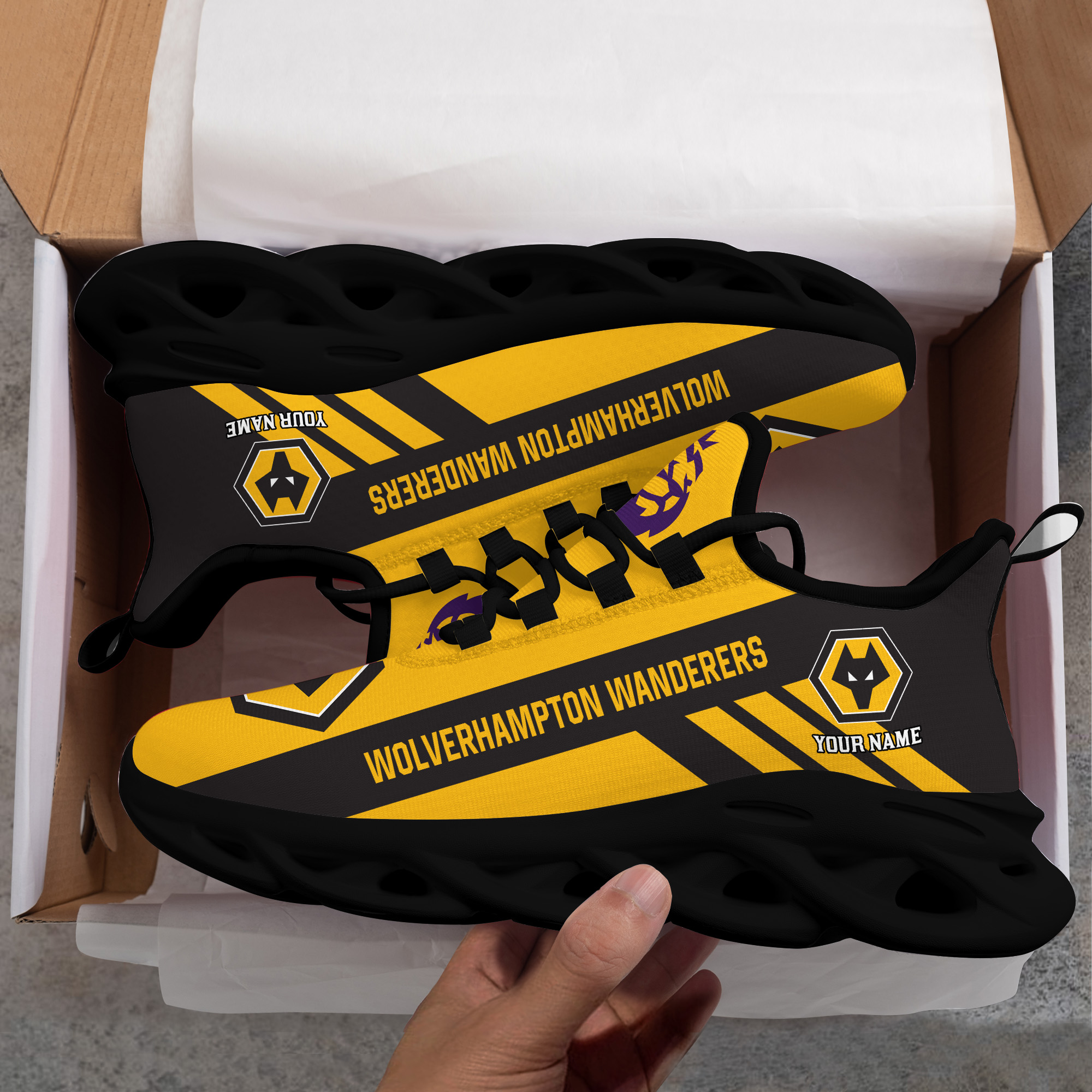 Benutzerdefinierte Name Wolverhampton personalisierte Max Schuhe DS006 EPL