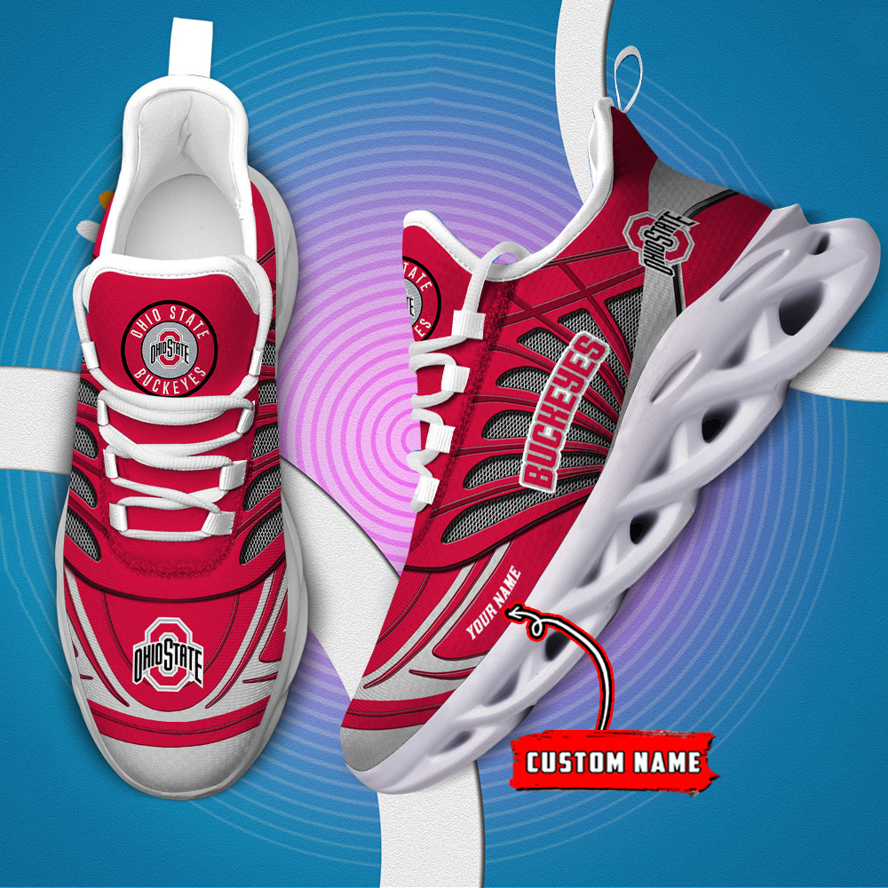 Benutzerdefinierter Name 04 Ohio State Buckeyes personalisierte Max Shoes DS001