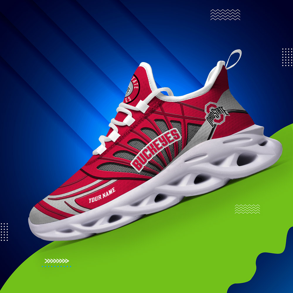 Benutzerdefinierter Name 04 Ohio State Buckeyes personalisierte Max Shoes DS001