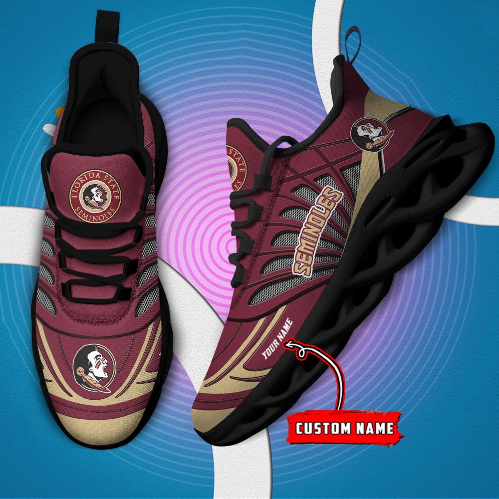 Benutzerdefinierter Name 07 Florida State Seminoles Personalisierte Max-Schuhe DS001