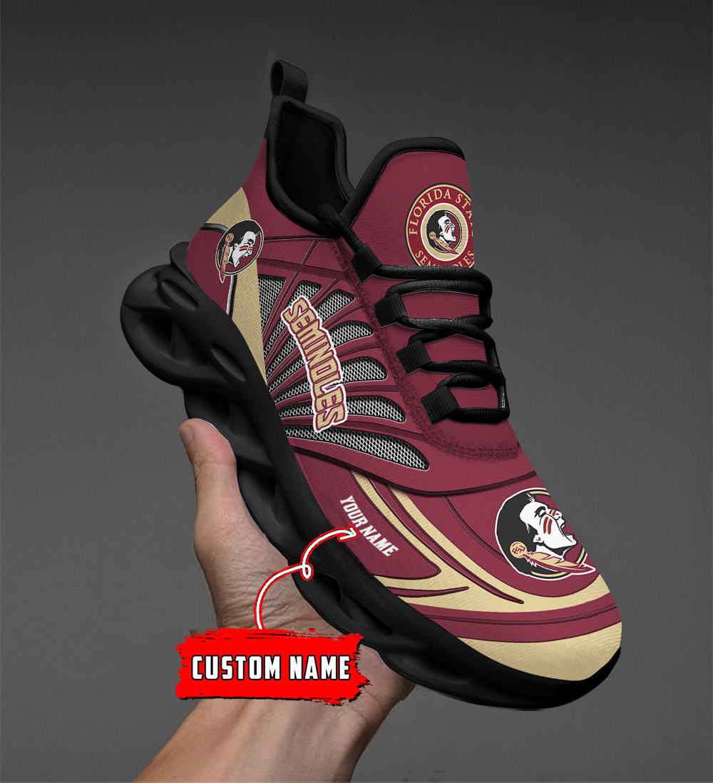 Benutzerdefinierter Name 07 Florida State Seminoles Personalisierte Max-Schuhe DS001