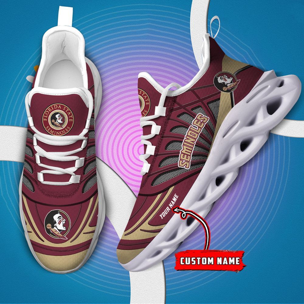 Benutzerdefinierter Name 07 Florida State Seminoles Personalisierte Max-Schuhe DS001