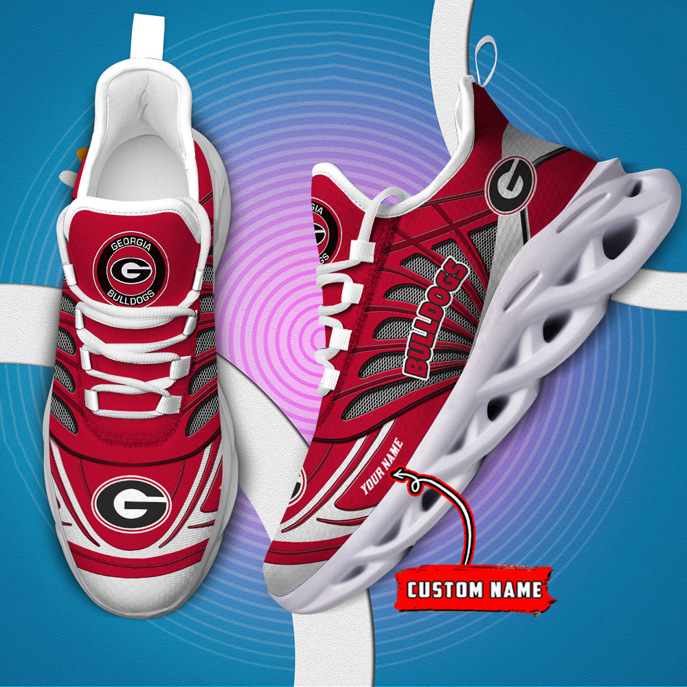 Benutzerdefinierter Name 08 Georgia Bulldogs personalisierte Max Shoes DS001
