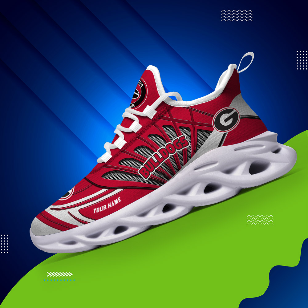 Benutzerdefinierter Name 08 Georgia Bulldogs personalisierte Max Shoes DS001