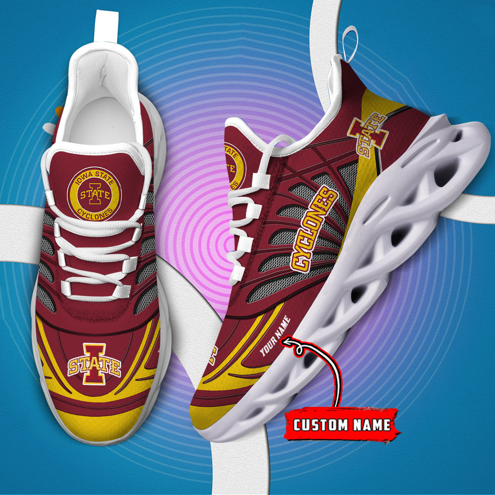 Benutzerdefinierter Name 11 Iowa State Cyclones Personalisierte Max-Schuhe DS001