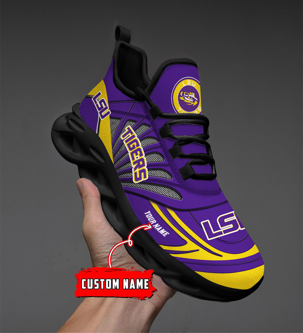 Benutzerdefinierter Name 13 LSU Tigers personalisierte Max-Schuhe DS001