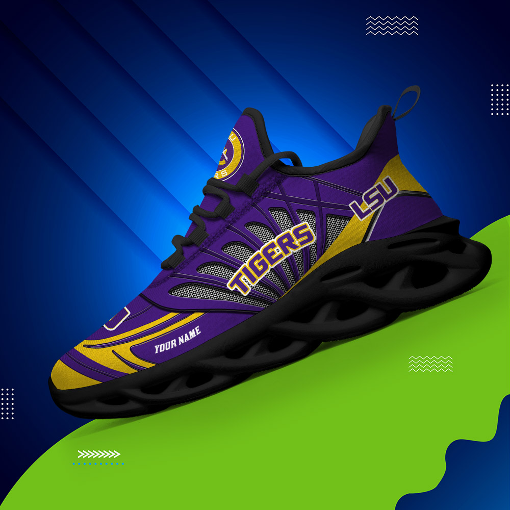 Benutzerdefinierter Name 13 LSU Tigers personalisierte Max-Schuhe DS001