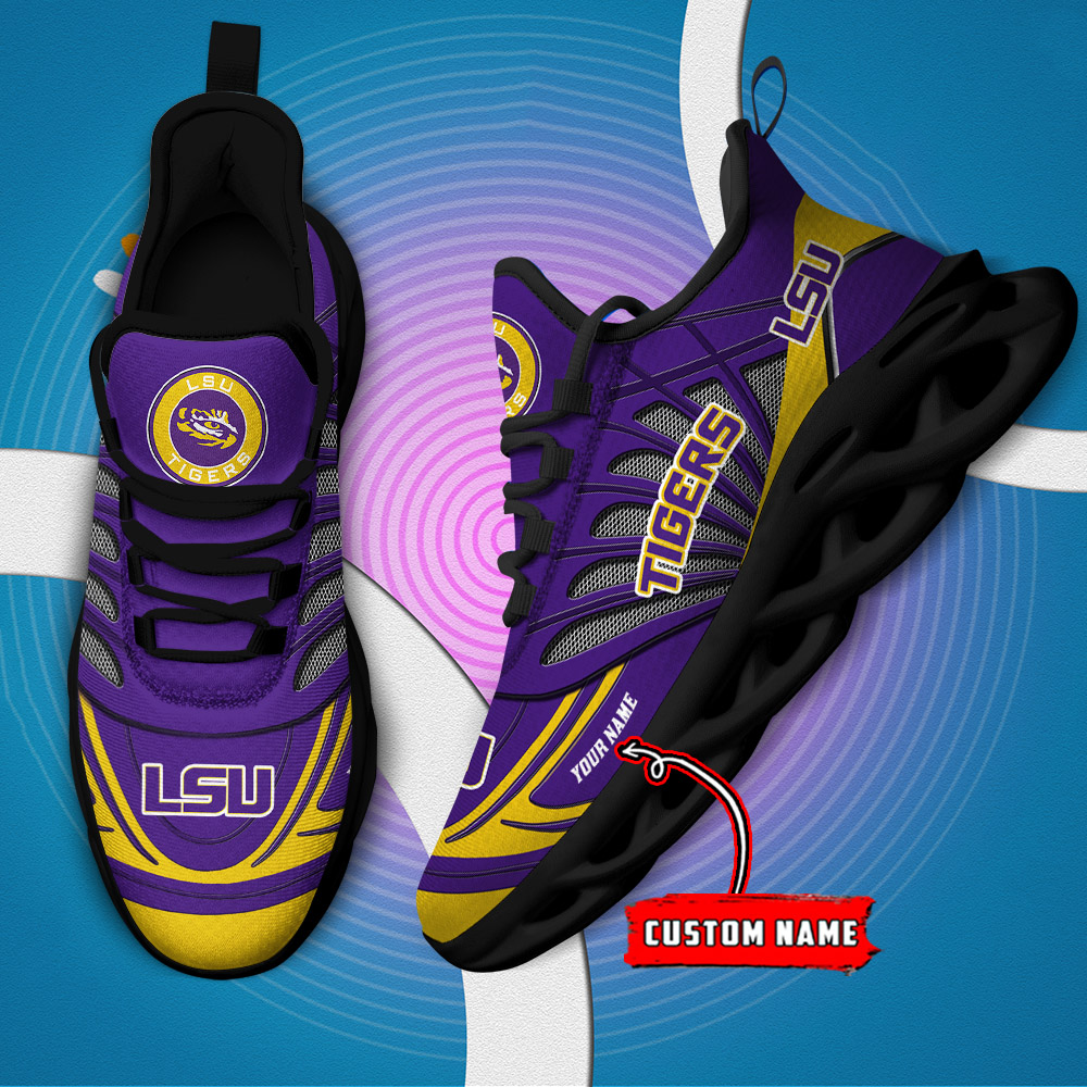 Benutzerdefinierter Name 13 LSU Tigers personalisierte Max-Schuhe DS001