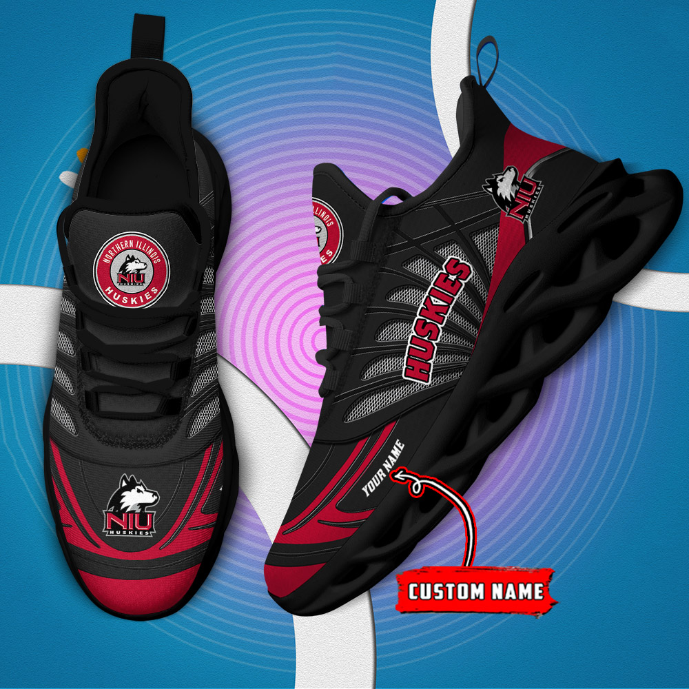 Benutzerdefinierter Name 21 Northern Illinois Huskies Personalisierte Max-Schuhe DS001