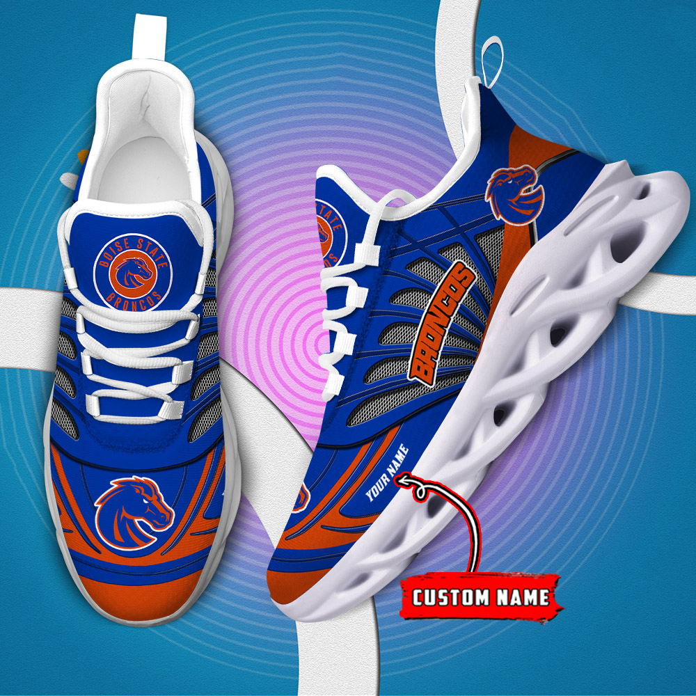 Benutzerdefinierter Name 23 Boise State Broncos Personalisierte Max-Schuhe DS001
