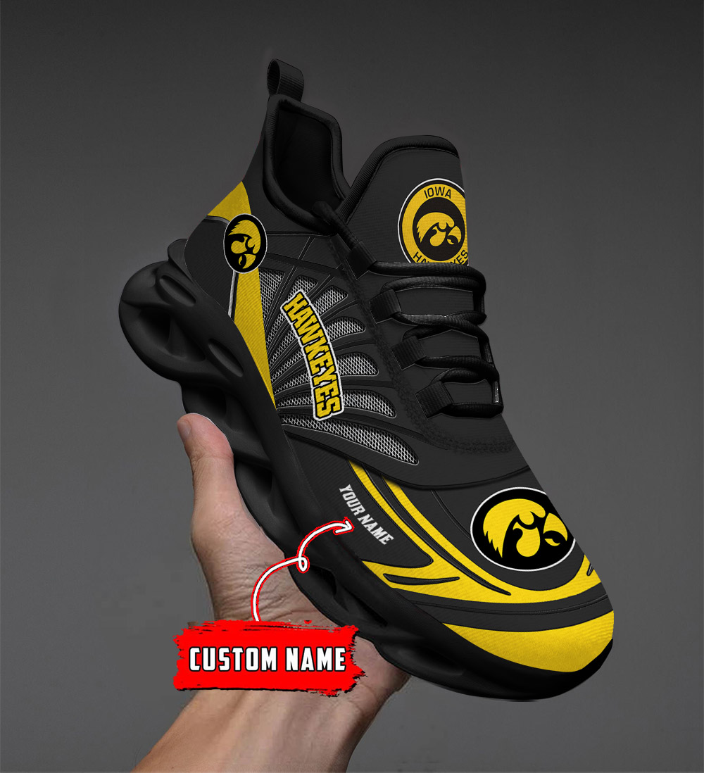 Benutzerdefinierter Name 24 Iowa Hawkeyes personalisierte Max-Schuhe DS001