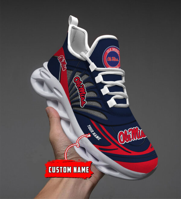 Benutzerdefinierter Name 25 Ole Miss Rebels personalisierte Max-Schuhe DS001