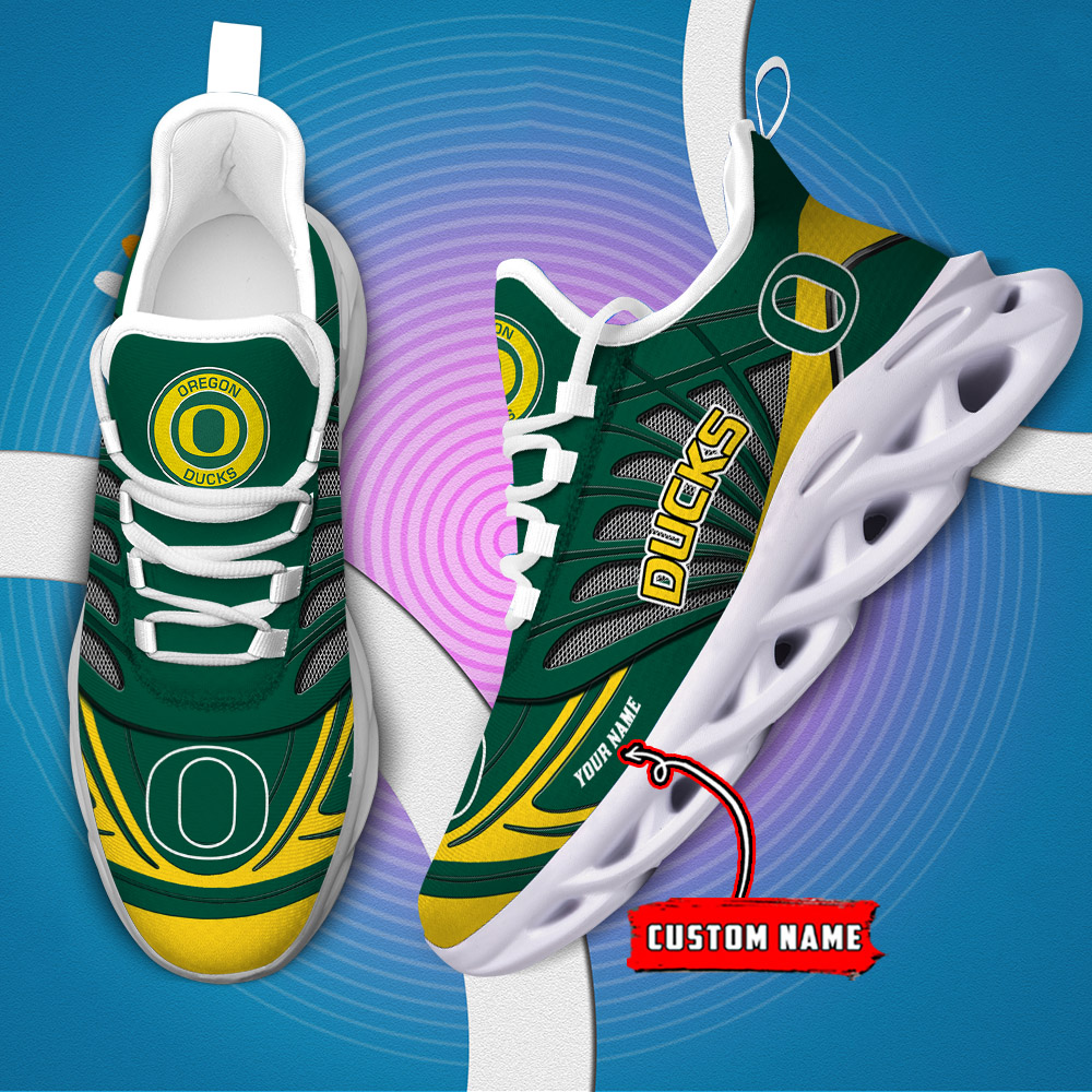 Benutzerdefinierter Name 26 Oregon Ducks Personalisierte Max-Schuhe DS001
