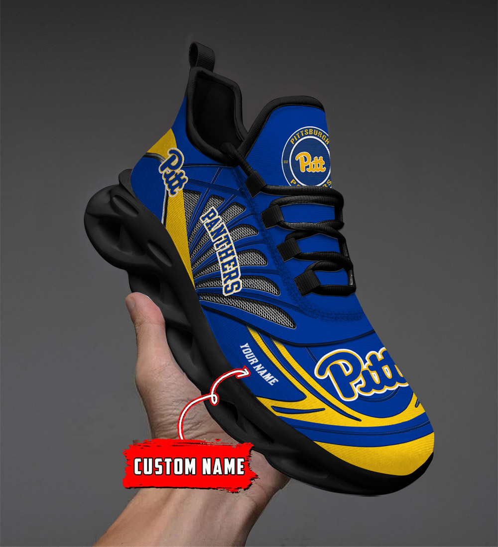 Benutzerdefinierter Name 28 Pittsburgh Panthers personalisierte Max-Schuhe DS001