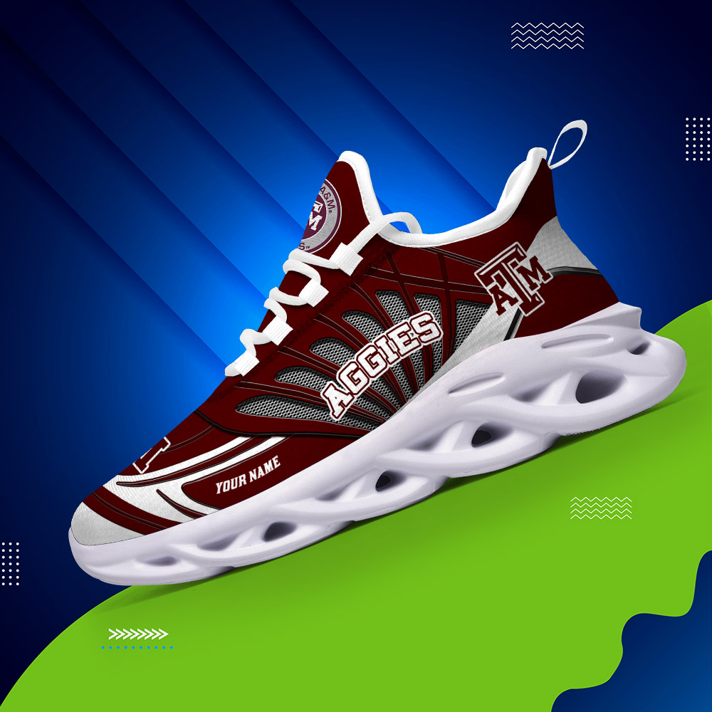 Benutzerdefinierter Name 31 Texas AM Aggies personalisierte Max-Schuhe DS001