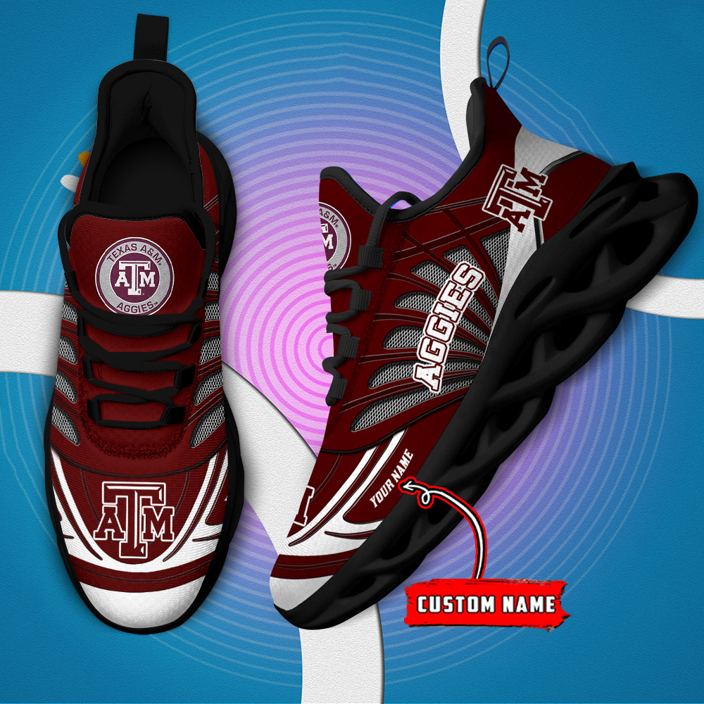 Benutzerdefinierter Name 31 Texas AM Aggies personalisierte Max-Schuhe DS001