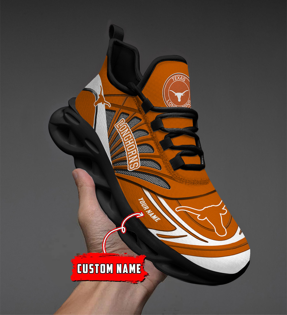 Benutzerdefinierter Name 32 Texas Longhorns Personalisierte Max-Schuhe DS001