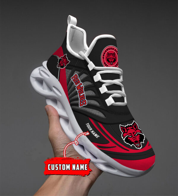 Benutzerdefinierter Name 41 Arkansas State Red Wolves Personalisierte Max-Schuhe DS001