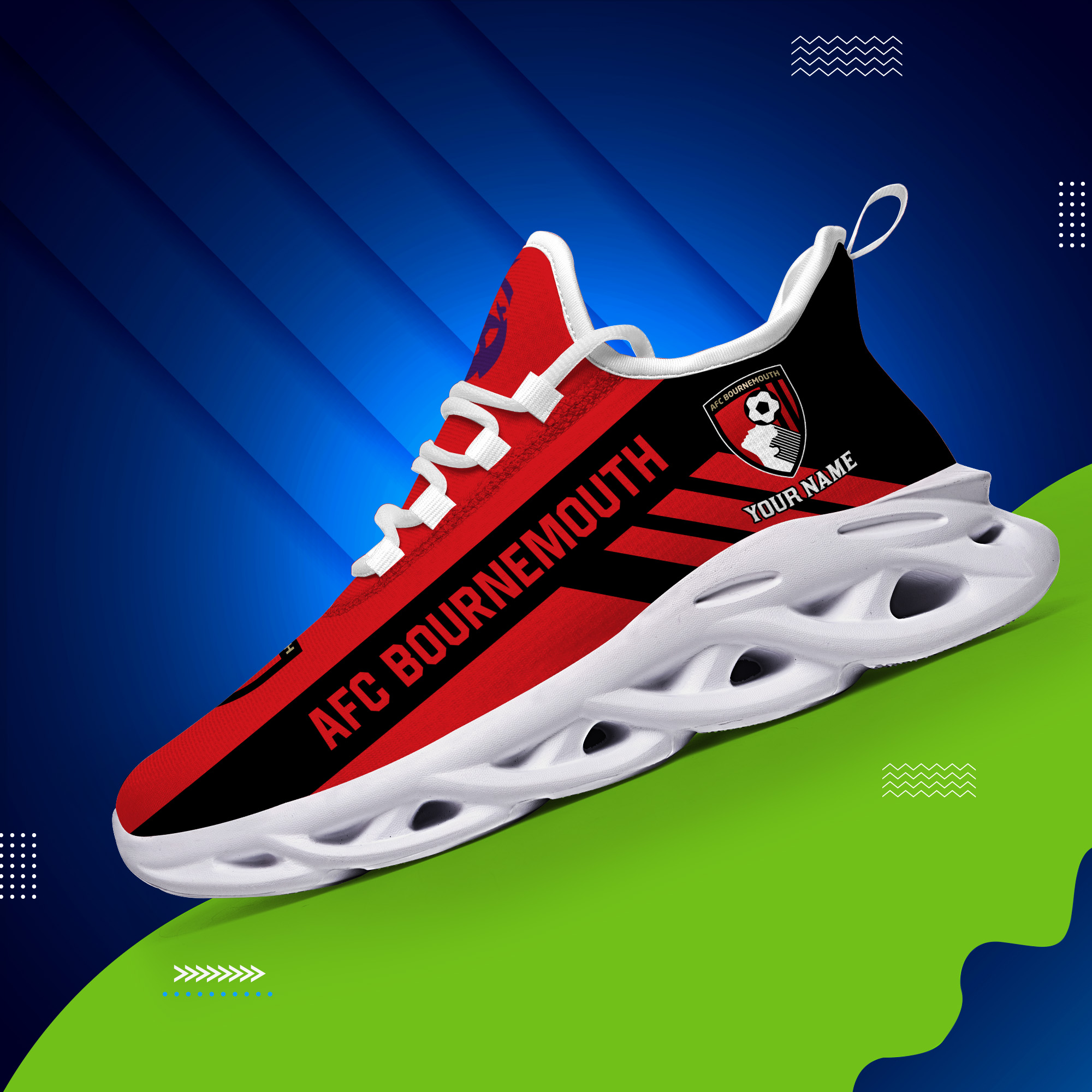 Benutzerdefinierter Name AFC Bournemouth Personalisierte Max Schuhe DS006 EPL